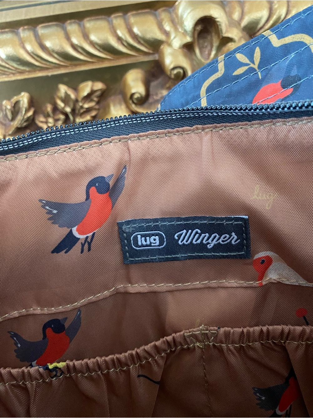 Lug Winger Hobo Bag in Songbirds Grey - Picture 9 of 13